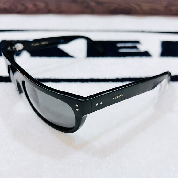 Celine Flat Top Rectangular Tinted Sunglasses - Picture 3 of 9